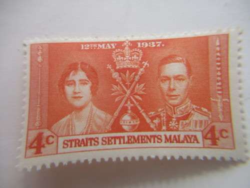 STRAITS SETTLEMENTS MALAYA - 4c UNUSED PREVIOUSLY MOUNTED STAMP