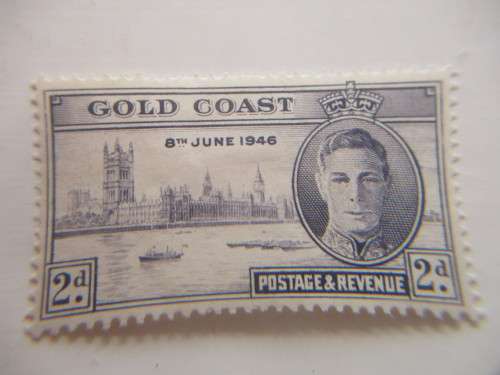 GOLD COAST / LEEWARD ISLANDS 2 KING GEORGE UNUSED PREVIOUSLY MOUNTED STAMPS