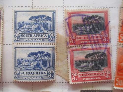 SOUTH AFRICA PAGE OF OLD MOUNTED STAMPS
