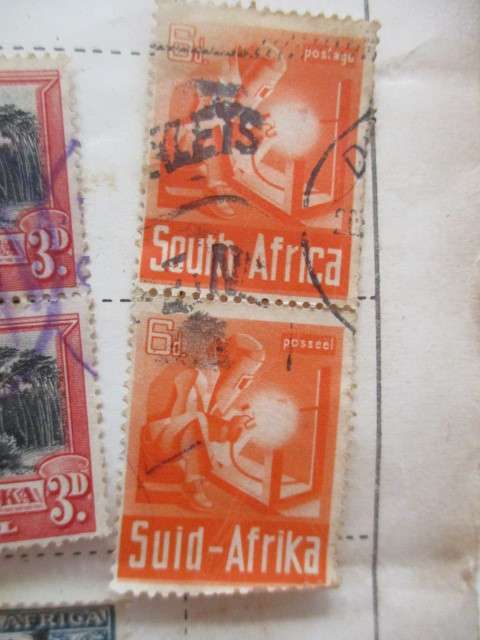 SOUTH AFRICA PAGE OF OLD MOUNTED STAMPS
