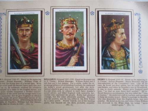 THE KINGS AND QUEENS OF ENGLAND - 1066-1935 PLAYER and SONS COMPLETE ALBUM WITH CARDS