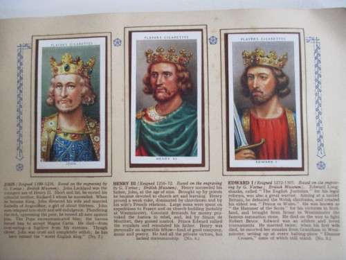 THE KINGS AND QUEENS OF ENGLAND - 1066-1935 PLAYER and SONS COMPLETE ALBUM WITH CARDS