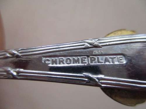VINTAGE 1937 CHROME PLATED SOUVENIOR  CORONATION TEASPOON