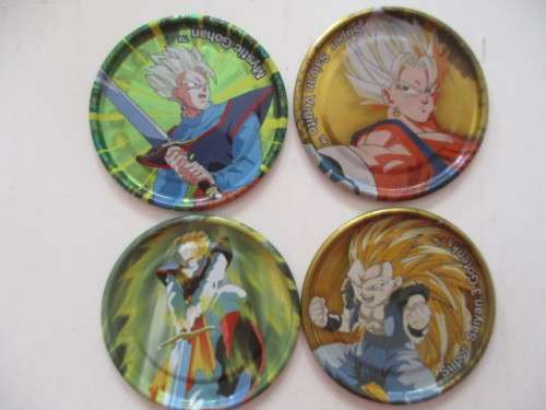 METAL DRAGON BALL - Z TAZOS LOT OF 4