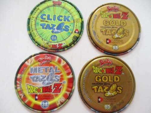 METAL DRAGON BALL - Z TAZOS LOT OF 4