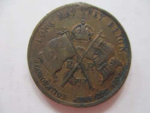 KING EDWARD VII AND QUEEN ALEXANDRA CORONATION MEDALLION  - 1902