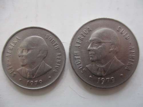 SOUTH AFRICA - 50c 1979 -  20c 1979  PRESIDENT DIEDERICKS