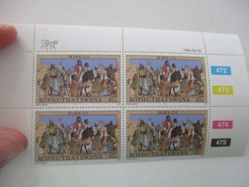 BOPHUTHATSWANA  - BLOCK OF MINT STAMPS - EASTER - 1983   - 40c