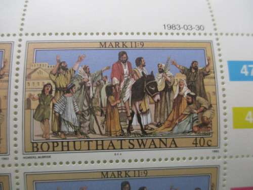 BOPHUTHATSWANA  - BLOCK OF MINT STAMPS - EASTER - 1983   - 40c