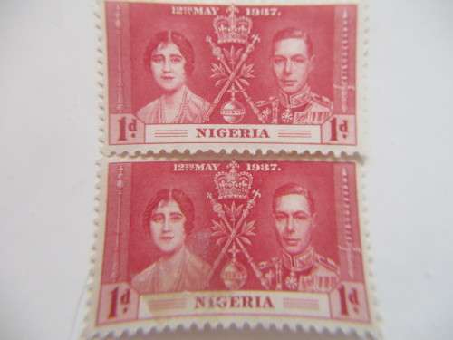 NIGERIA - 1D PREVIOUSLY MOUNTED UNUSED STAMP  CORONATION