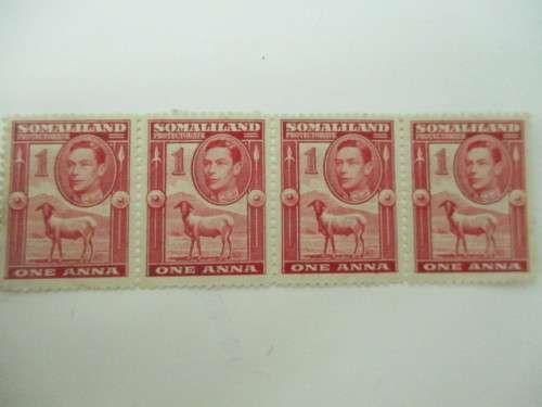 SOMALILAND  2 BLOCKS OF MINT STAMPS  KING GEORGE