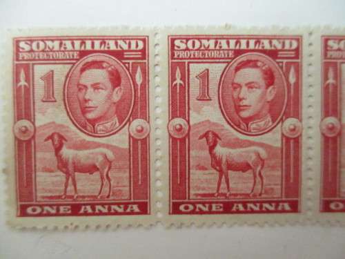 SOMALILAND  2 BLOCKS OF MINT STAMPS  KING GEORGE