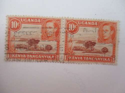 UGANDA 10c STAMPS -  2 USED STAMPS AND 4 FREE MINT STAMPS!!!!