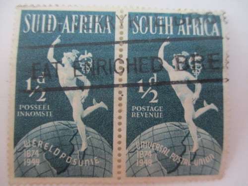 SOUTH AFRICA  2 USED OVER PRINTED  STAMPS