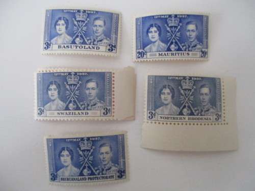 LOT OF 4 MINT STAMPS KING GEORGE VI  1937