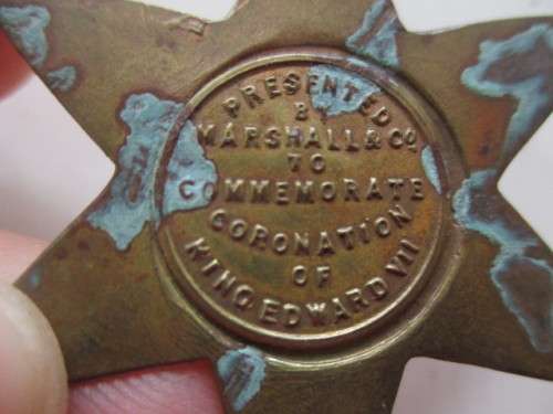 LOVELY STAR ANTIQUE MEDALLION OF CORONATION OF KING EDWARD VII  1863-1902