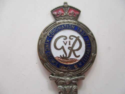 VINTAGE TEASPOON CORONATION OF KING GEORGE AND ELIZABETH - 1937  - EPNS
