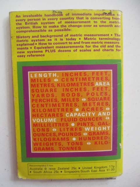 MINI BOOKLET INSTANT METRIC CONVERSION  - 1973