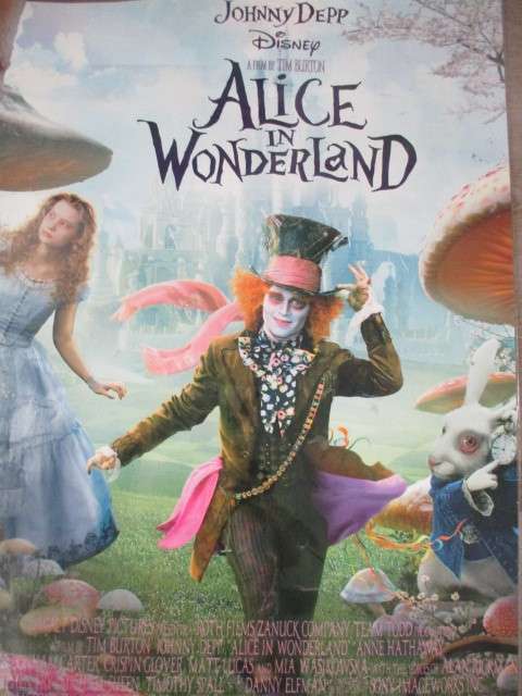 VERY BIG POSTER FROM MOVIE ALICE IN WONDERLAND WITH JOHNNY DEPP APP 1 METRE