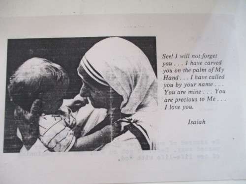 AUTOGRAPHED / SIGNED - SUCCESSOR TO MOTHER THERESA - SISTER / MOTHER MARIA NIRMALA JOSHI