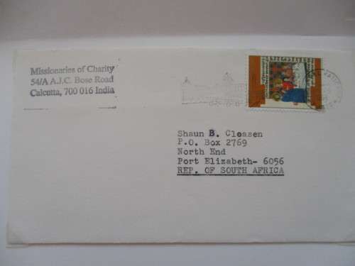 AUTOGRAPHED / SIGNED - SUCCESSOR TO MOTHER THERESA - SISTER / MOTHER MARIA NIRMALA JOSHI