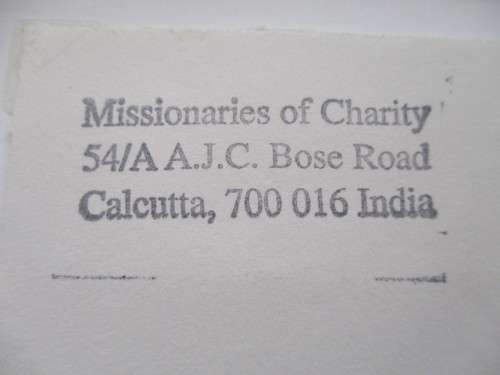 AUTOGRAPHED / SIGNED - SUCCESSOR TO MOTHER THERESA - SISTER / MOTHER MARIA NIRMALA JOSHI
