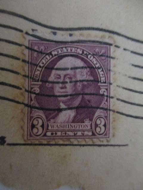 AMERICA VIOLET GEORGE WASHINGTON  3 CENT STAMP USED