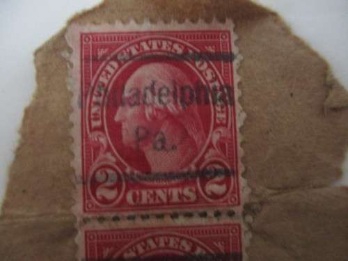 AMERICA - LOT OF 3 GEORGE WASHINGTON - PRINTED OVER STAMPS  2 CENTS 1917