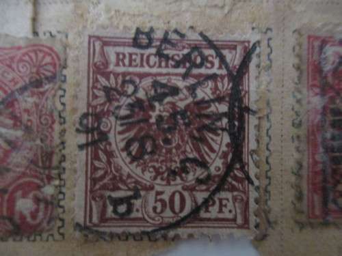 GERMANY REICHS POST CREST STAMPS USED MOUNTED