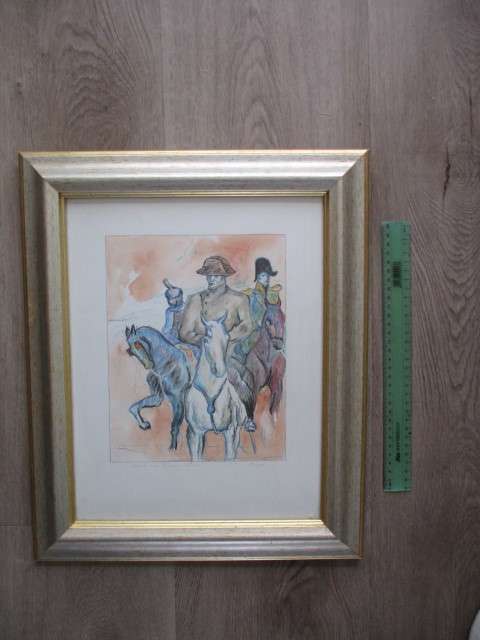 LOVELY PAINTING OF NAPOLEAN  ADAPTED FROM HENRI DE TOULOUSE LAUTREC - BY B LYONS