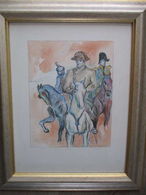 LOVELY PAINTING OF NAPOLEAN  ADAPTED FROM HENRI DE TOULOUSE LAUTREC - BY B LYONS