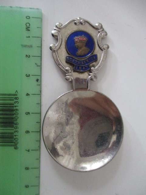 VINTAGE EPNS SUGAR SPOON TO COMMEMORATE THE ROYAL VISIT TO SOUTH AFRICA
