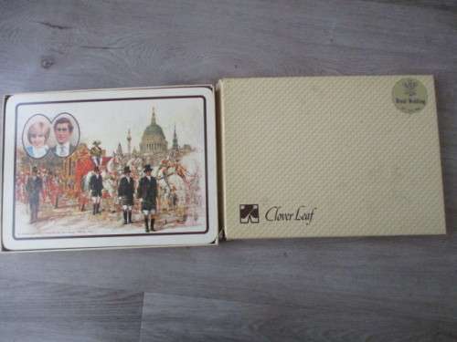 LOVELY PLACE MATS CELEBRATING THE ROYAL WEDDING OF CHARLES AND DIANE 1981