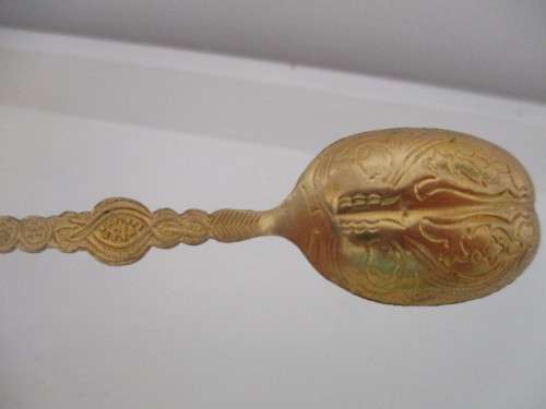 VINTAGE CORONATION ANOINTING SILVER GILT  SPOON - FOR THE CORONATION OF QUEEN ELIZABETH IN BOX