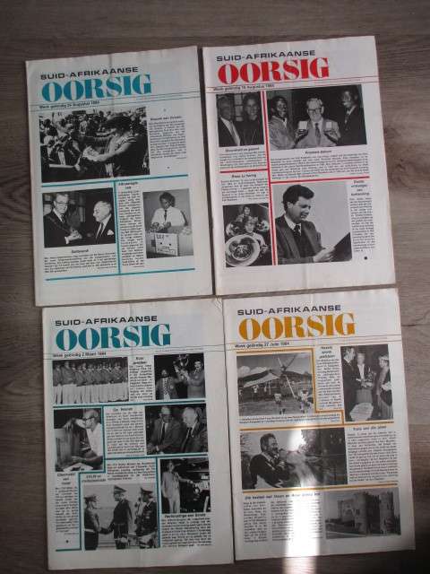 VINTAGE MINI AFRIKAANS  INFORMATIVE NEWSPAPERS LOT FROM THE 80`S - 20