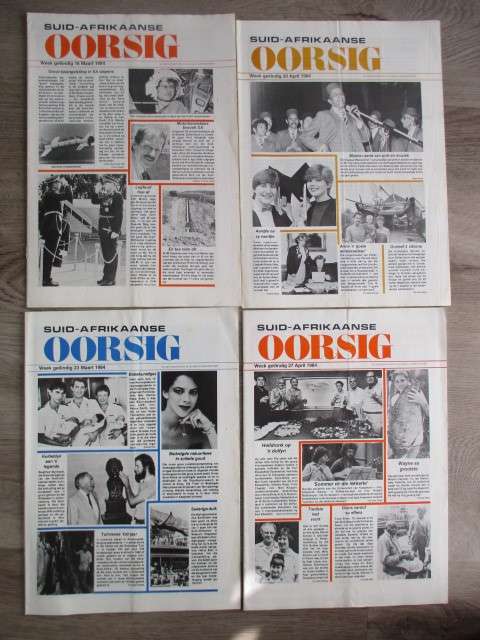 VINTAGE MINI AFRIKAANS  INFORMATIVE NEWSPAPERS LOT FROM THE 80`S - 20