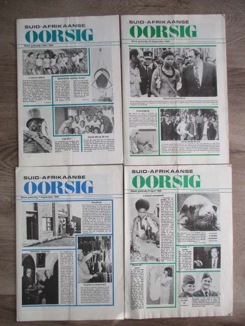 VINTAGE MINI AFRIKAANS  INFORMATIVE NEWSPAPERS LOT FROM THE 80`S - 20