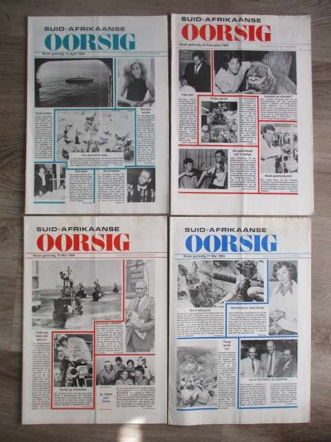 VINTAGE MINI AFRIKAANS  INFORMATIVE NEWSPAPERS LOT FROM THE 80`S - 20