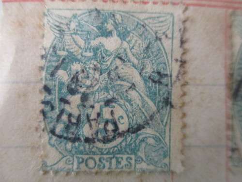 FRANCE  OLD MOUNTED STAMPS -  1908 LOVELY CANCELLATIONS