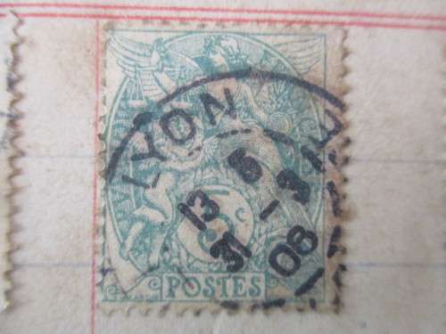 FRANCE  OLD MOUNTED STAMPS -  1908 LOVELY CANCELLATIONS