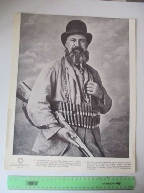 VINTAGE PRINT OF - GENERAL PIET JOUBERT HERO OF MAJUBA  39CM