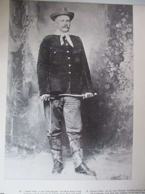 BEAUTIFUL VINTAGE / POSTER / PRINT COLONEL BLAKE WHO JOINED THE BOER FORCES 39CM X 31CM