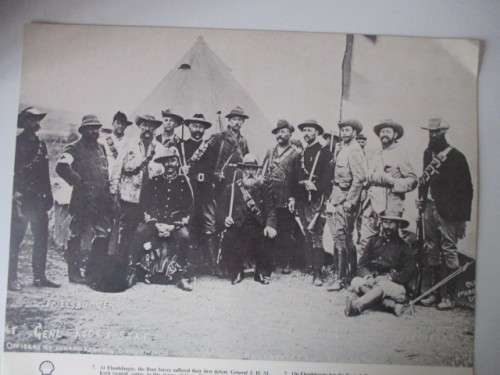 BEAUTIFUL VINTAGE POSTER/PRINT - GENERAL J.H.M. KOCK  WITH HIS COMMONDOS BOER WAR PERIOD 39CM X 31CM