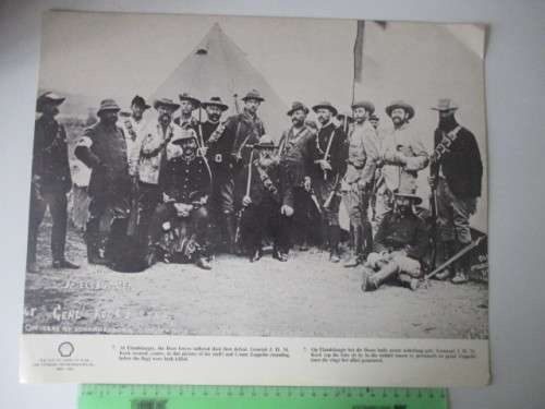 BEAUTIFUL VINTAGE POSTER/PRINT - GENERAL J.H.M. KOCK  WITH HIS COMMONDOS BOER WAR PERIOD 39CM X 31CM