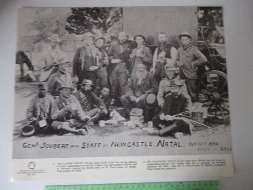 BEAUTIFUL VINTAGE POSTER / PRINT - COMMANDANT-GENERAL PIET JOUBERT BOER WAR 39 CM X 31CM