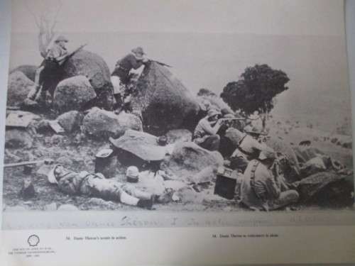 BEAUTIFUL VINTAGE POSTER / PRINT - DANIE THERON`S SCOUTS IN ACTION - 39 CM PERIOD OF THE BOER WAR