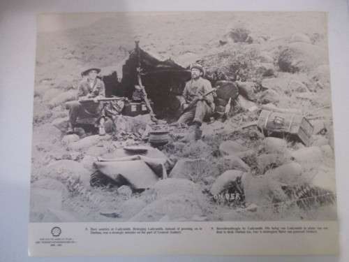VINTAGE / POSTER / PRINT - BOER SENTRIES AT LADYSMITH - PERIOD OF THE BOER WAR 39CM