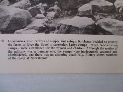 VINTAGE POSTER / PRINT - BOER FAMALIES CAMP AT NORVALSPONT - PERIOD OF BOER WAR 39CM X 31 CM