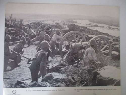 VINTAGE POSTER / PRINT - CAPE GARRISON BY THE MODDER RIVER - BOER WAR PERIOD 39CM X 31CM