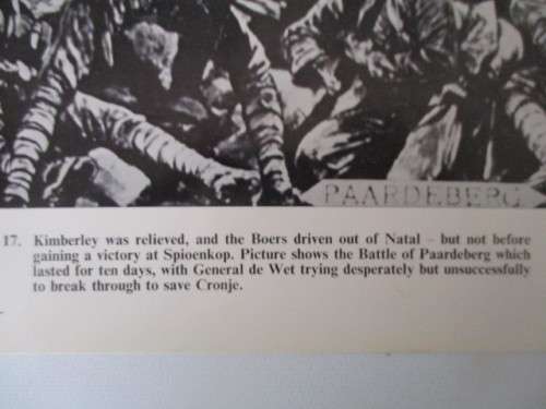 VINTAGE POSTER / PRINT - BATTLE OF PAARDEBERG - BOER WAR PERIOD 39 CM X 31 CM